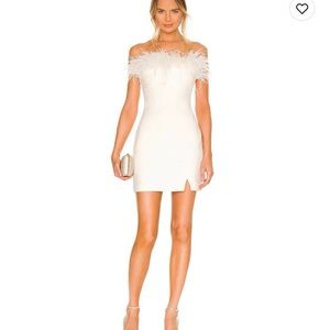 Likely Katy White Feather Dress